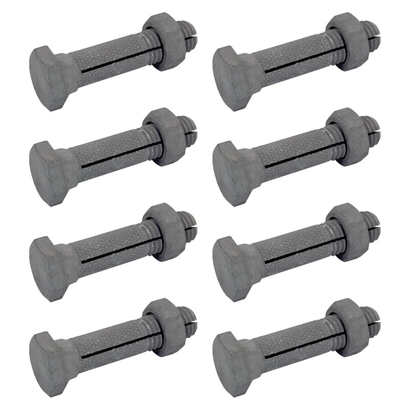 AA Mobile Home Anchor Bolt with Nut - Ground Anchor Slotted Bolts and Nuts (8 Pack) - Image 1